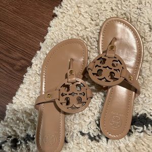 Tory Burch Miller Leather Tan Sandals (size 6)